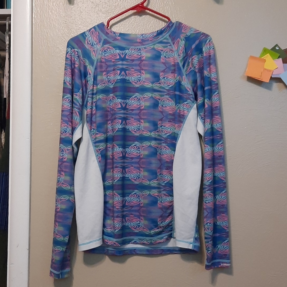 Long sleeve women's rash guard SPF- 50 turtle design
